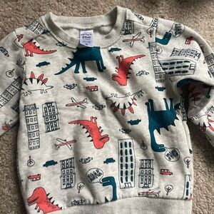 Carter's Gray Dinosaur and City Print Sweatshirt